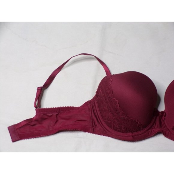 PARFAIT Casey Molded Plunge Underwire Bra Ruby Wine 36D NEW - Picture 7 of 9